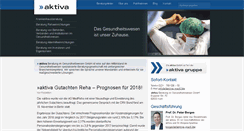 Desktop Screenshot of aktiva-gesundheitswesen.de